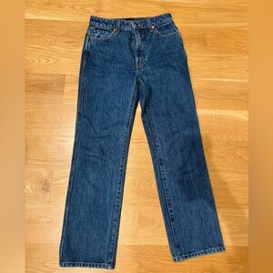 KHAITE Deep Blue Straight Jeans